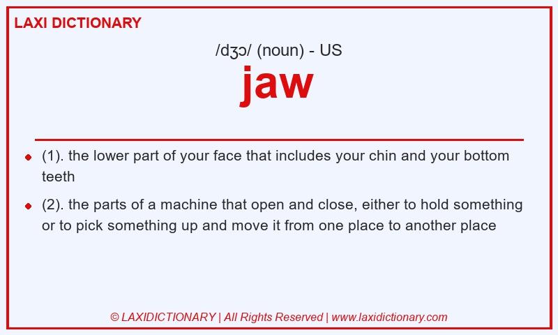 Definition jaw in American English