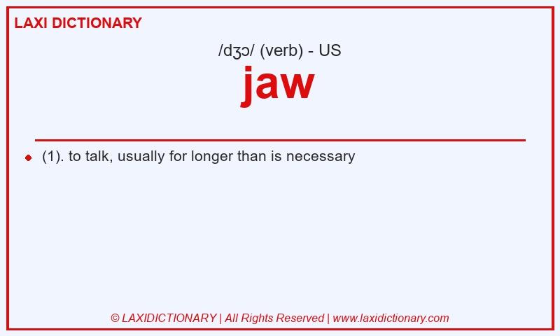 Definition jaw in American English