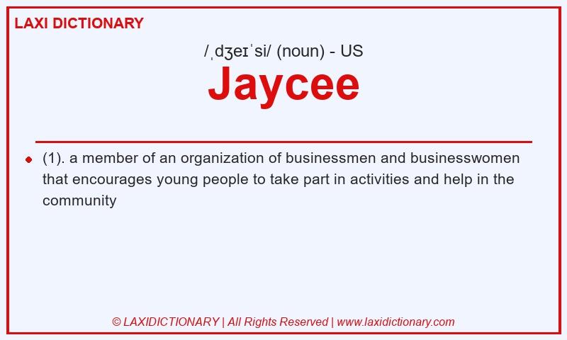 Definition Jaycee in American English