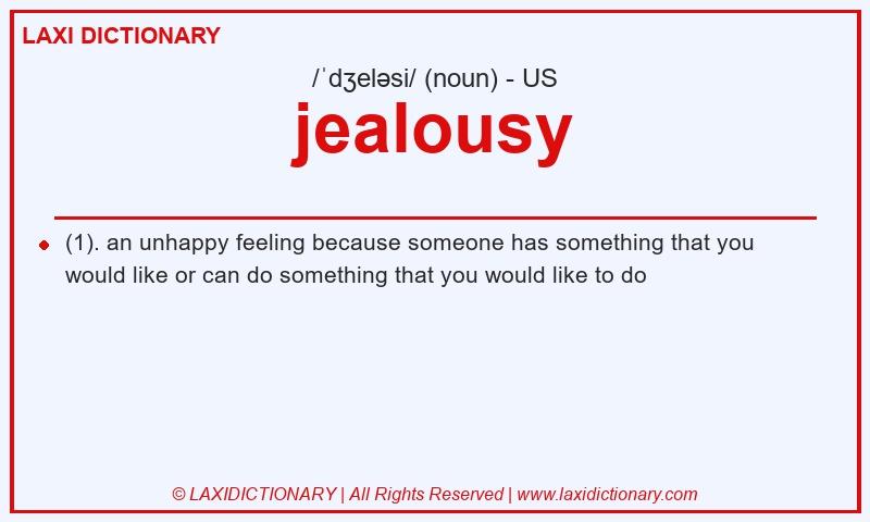 Definition jealousy in American English