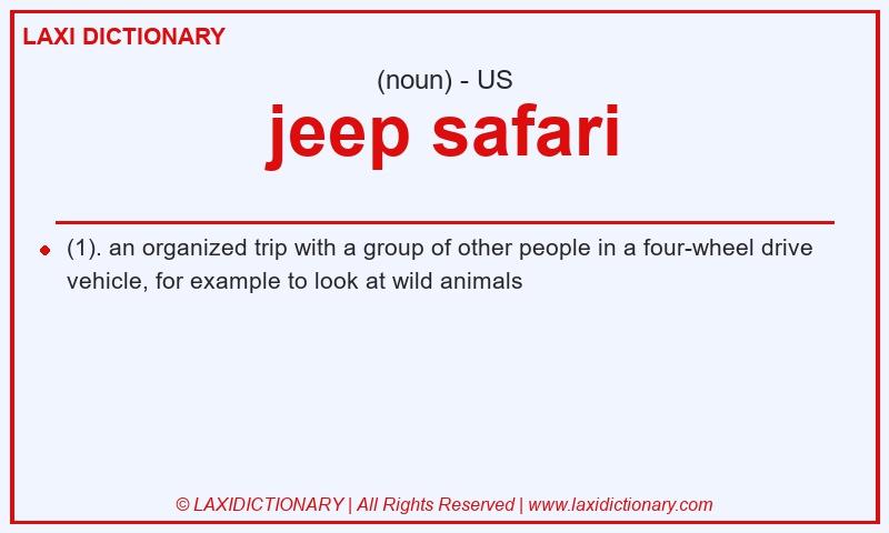 Definition jeep safari in American English