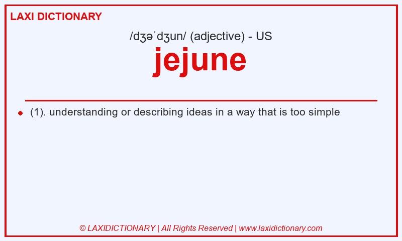 Definition jejune in American English