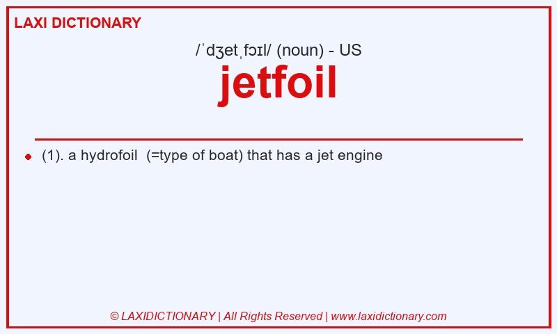 Definition jetfoil in American English