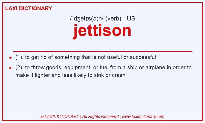 Definition jettison in American English