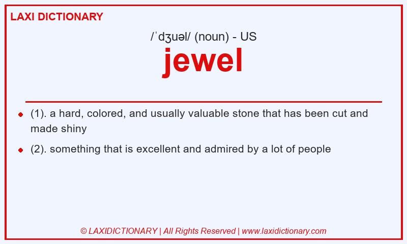 Definition jewel in American English