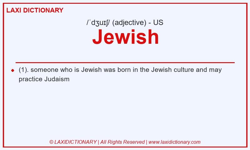 Definition Jewish in American English