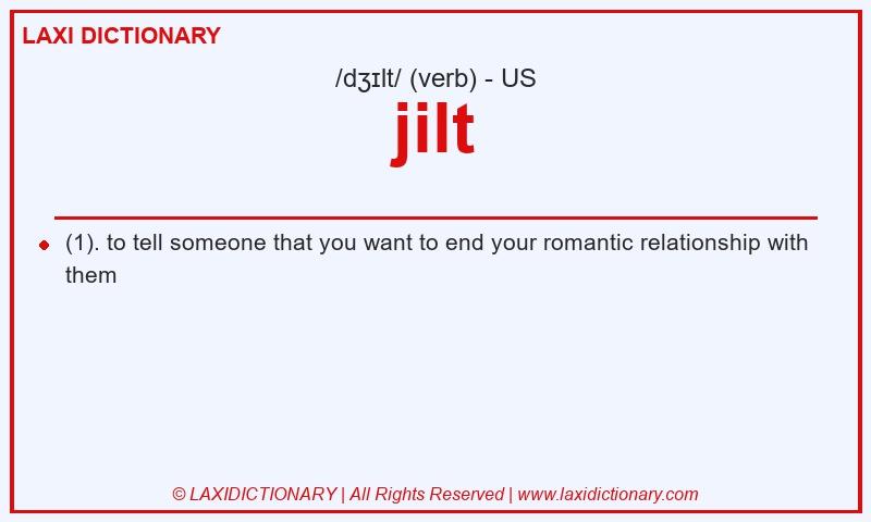 Definition jilt in American English