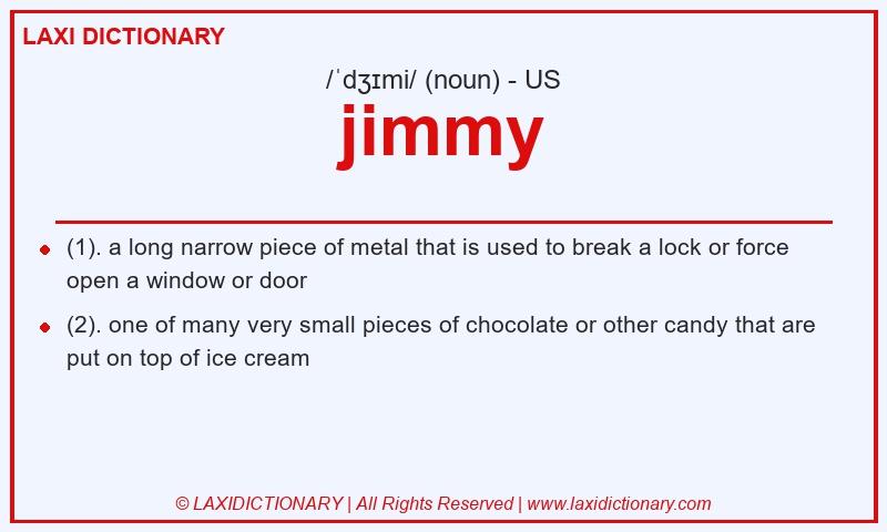 Definition jimmy in American English