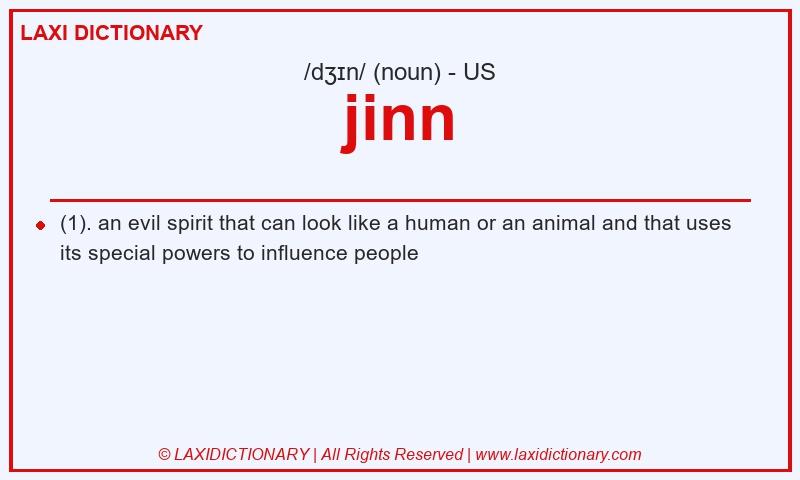Definition jinn in American English