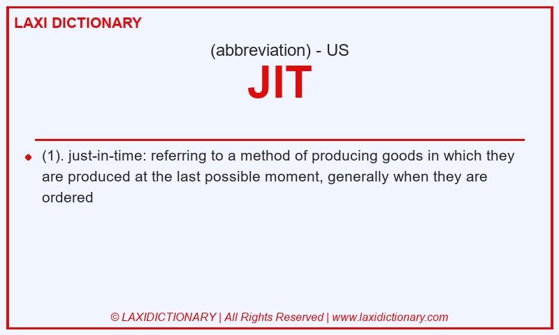 Definition JIT in American English
