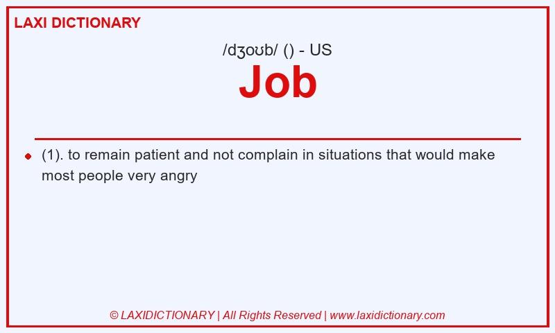 Definition Job in American English