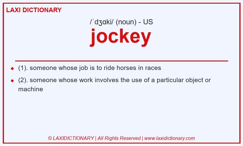 Definition jockey in American English