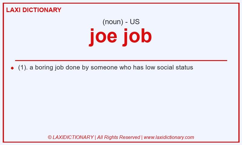 Definition joe job in American English