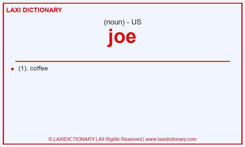 Definition joe in American English