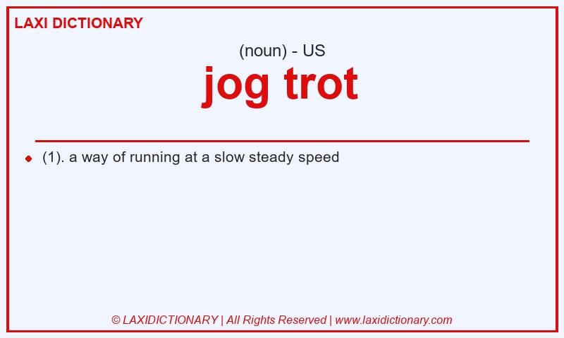 Definition jog trot in American English