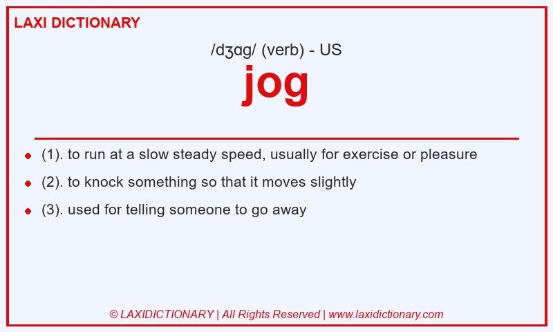 Definition jog in American English
