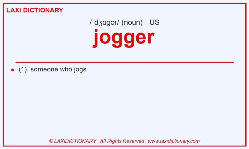 Definition jogger in American English