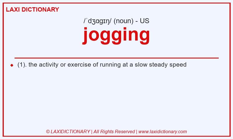 Definition jogging in American English