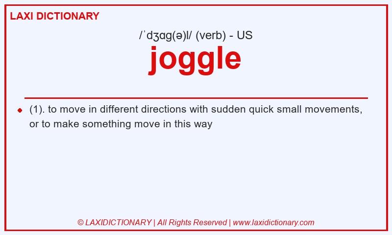 Definition joggle in American English