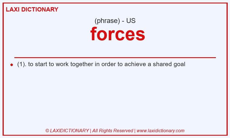 Definition forces in American English
