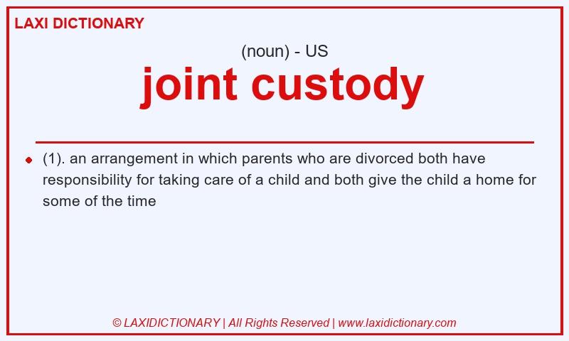 Definition joint custody in American English