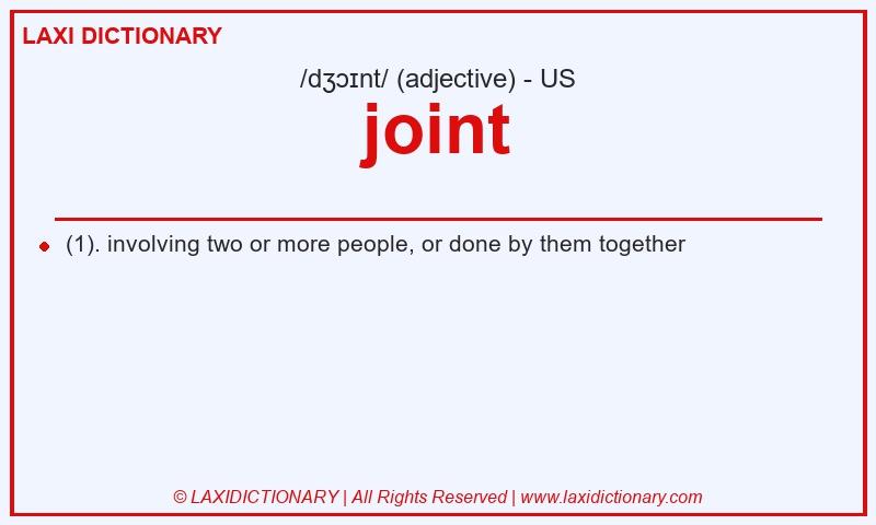 Definition joint in American English