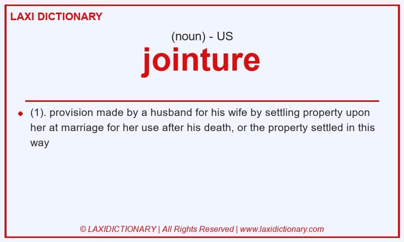 Definition jointure in American English