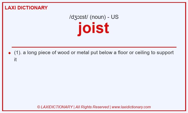 Definition joist in American English