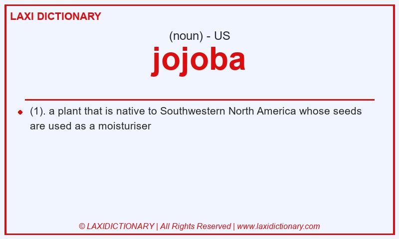 Definition jojoba in American English