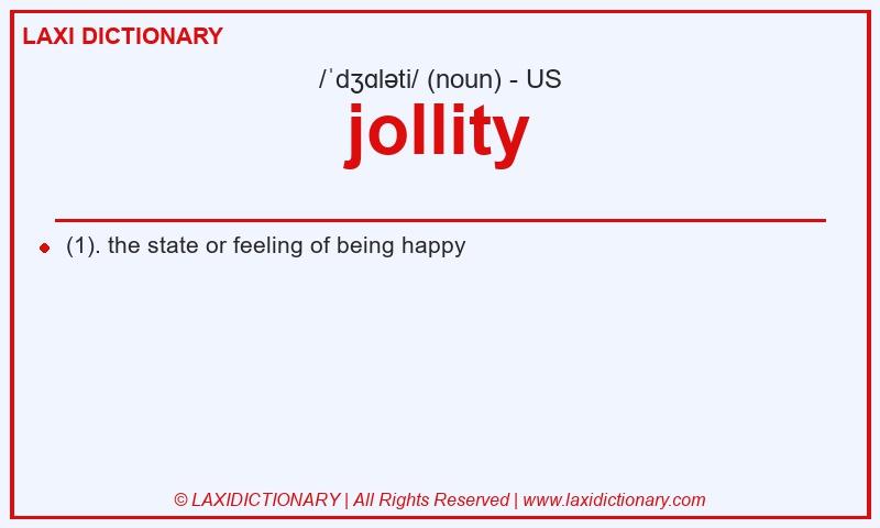 Definition jollity in American English