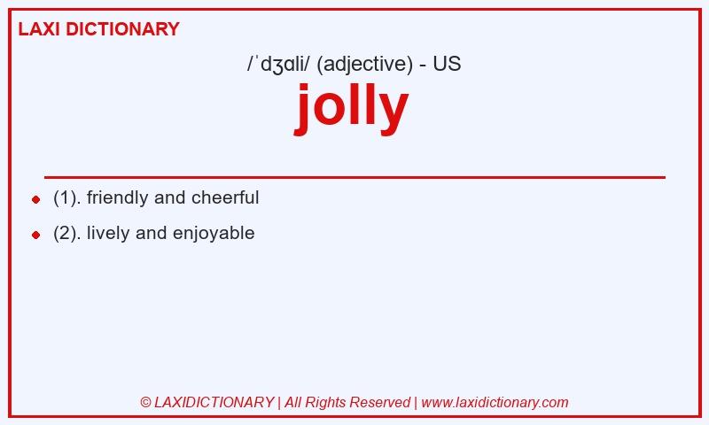 Definition jolly in American English