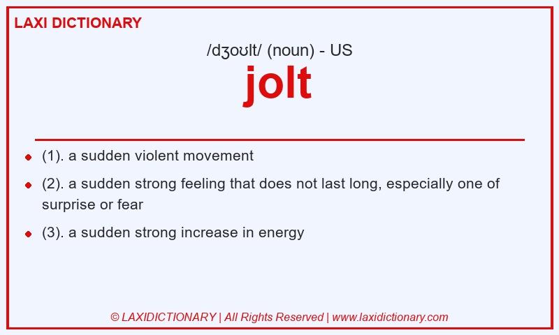 Definition jolt in American English