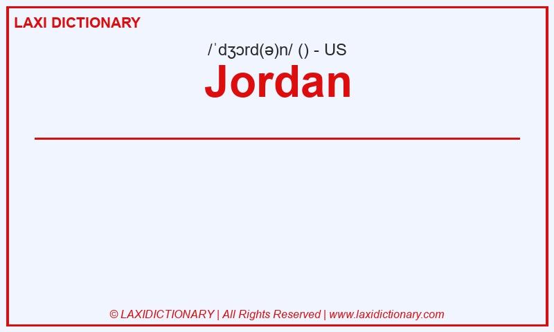 Definition Jordan in American English