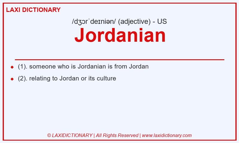 Definition Jordanian in American English