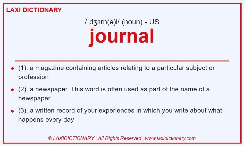 Definition journal in American English
