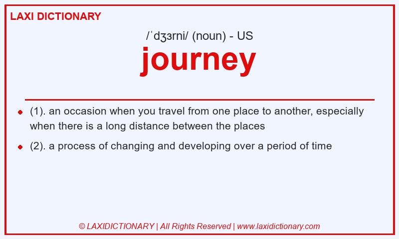 Definition journey in American English