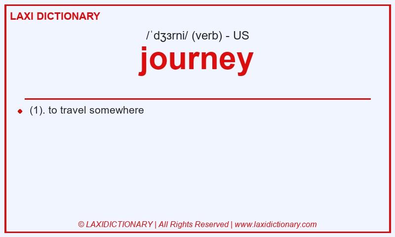 Definition journey in American English