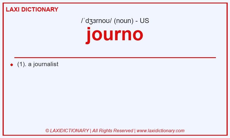 Definition journo in American English