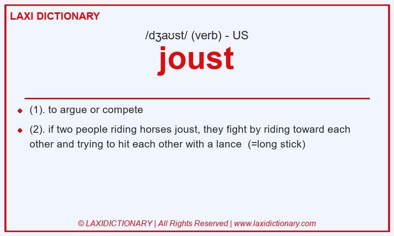 Definition joust in American English