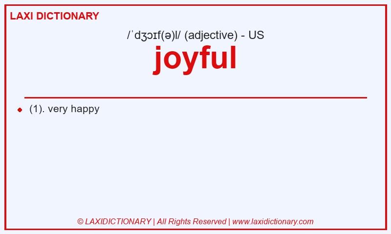 Definition joyful in American English