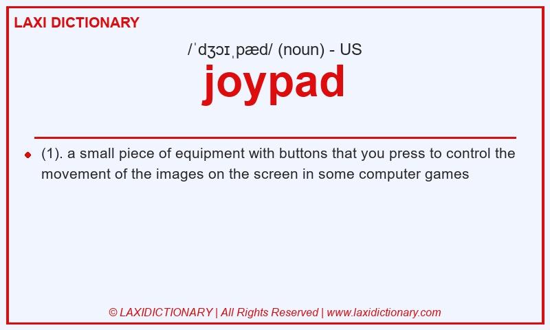 Definition joypad in American English