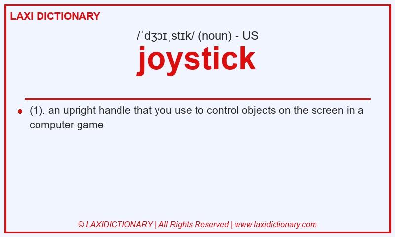 Definition joystick in American English