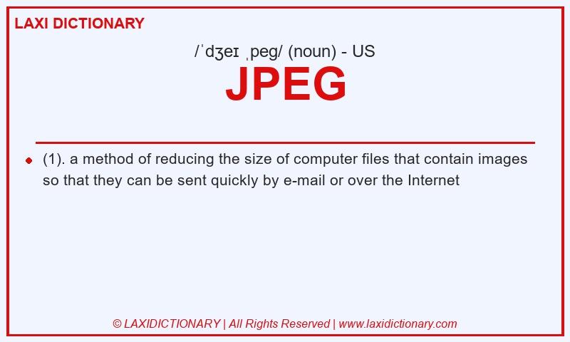 Definition JPEG in American English