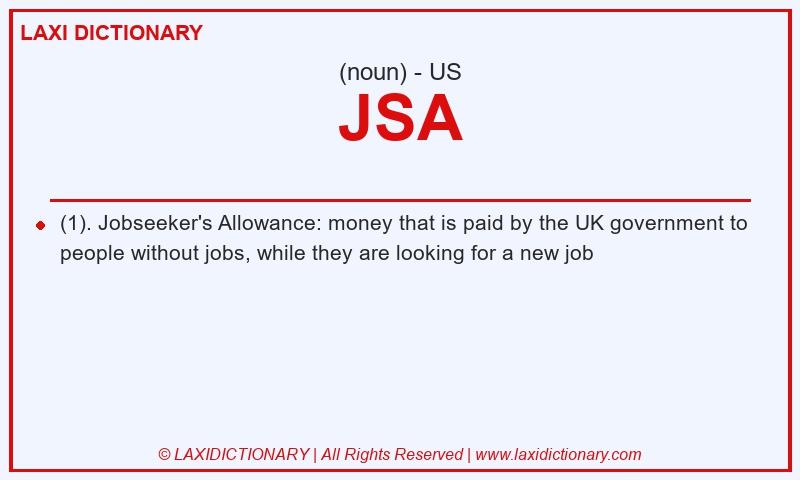 Definition JSA in American English