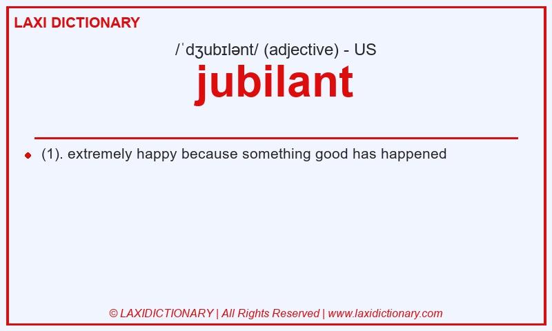 Definition jubilant in American English