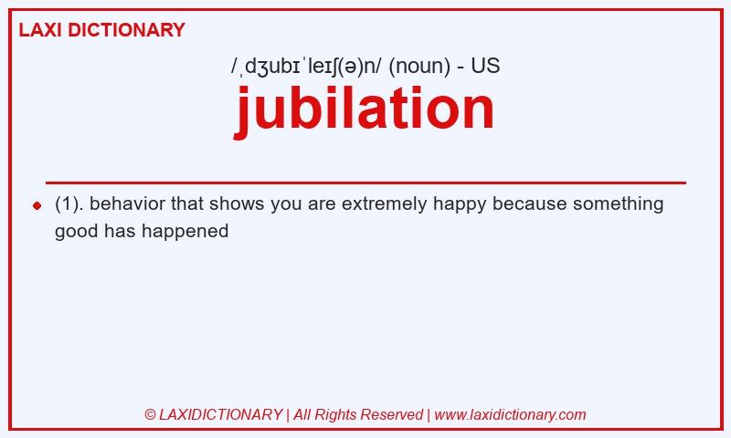 Definition jubilation in American English