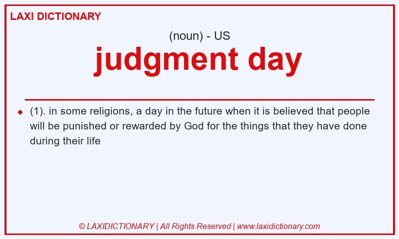 Definition judgment day in American English