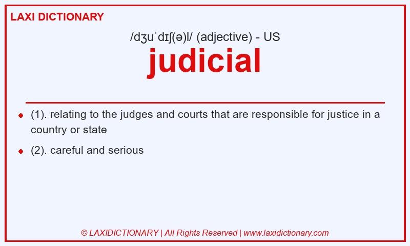 Definition judicial in American English