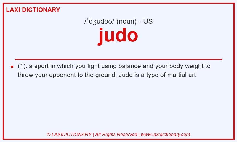 Definition judo in American English
