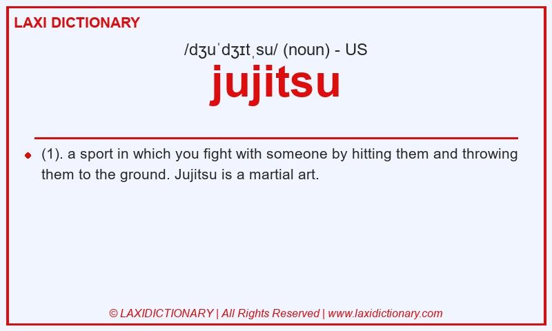 Definition jujitsu in American English